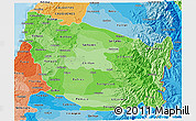 Political Shades 3D Map of NUBLE