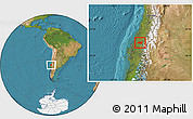 Satellite Location Map of Chillan