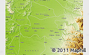 Physical Map of Chillan
