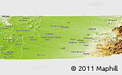 Physical Panoramic Map of Chillan