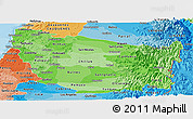 Political Shades Panoramic Map of NUBLE