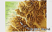 Physical 3D Map of San Fabian