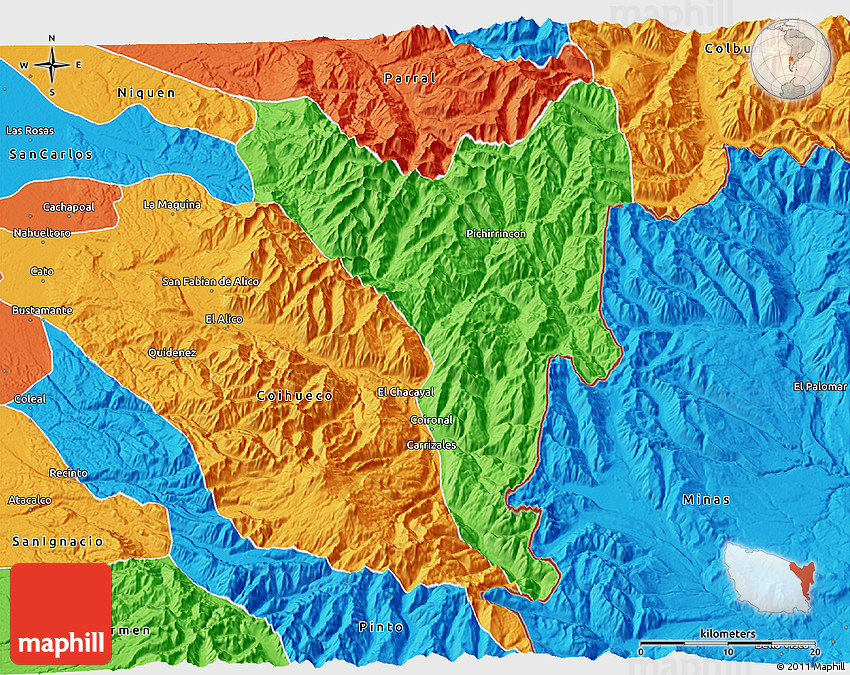 Political 3D Map of San Fabian