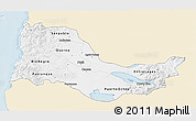 Classic Style 3D Map of OSORNO, single color outside