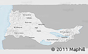 Gray 3D Map of OSORNO, single color outside