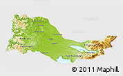 Physical 3D Map of OSORNO, cropped outside