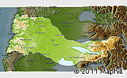 Physical 3D Map of OSORNO, darken