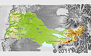Physical 3D Map of OSORNO, desaturated