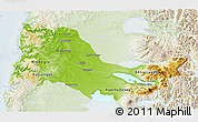 Physical 3D Map of OSORNO, lighten