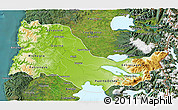 Physical 3D Map of OSORNO, satellite outside