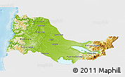 Physical 3D Map of OSORNO, single color outside