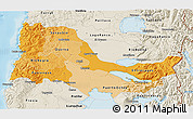 Political Shades 3D Map of OSORNO, shaded relief outside