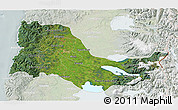 Satellite 3D Map of OSORNO, lighten