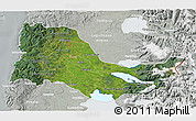Satellite 3D Map of OSORNO, lighten, semi-desaturated