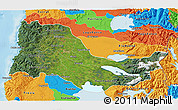 Satellite 3D Map of OSORNO, political outside