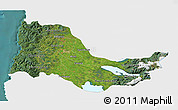 Satellite 3D Map of OSORNO, single color outside