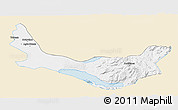 Classic Style 3D Map of Entre Lagos, single color outside