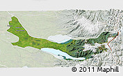 Satellite 3D Map of Entre Lagos, lighten