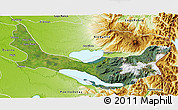 Satellite 3D Map of Entre Lagos, physical outside