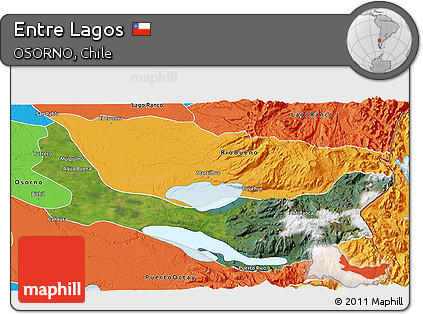 Satellite 3D Map of Entre Lagos, political outside
