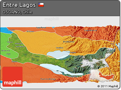 Satellite 3D Map of Entre Lagos, political outside