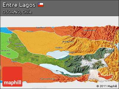 Satellite 3D Map of Entre Lagos, political outside