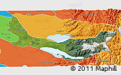 Satellite 3D Map of Entre Lagos, political outside