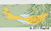 Savanna Style 3D Map of Entre Lagos