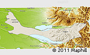 Shaded Relief 3D Map of Entre Lagos, physical outside