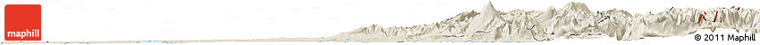 Shaded Relief Horizon Map of Entre Lagos