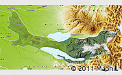 Satellite Map of Entre Lagos, physical outside