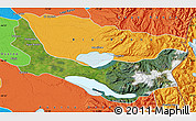Satellite Map of Entre Lagos, political outside