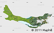 Satellite Map of Entre Lagos, single color outside