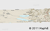 Shaded Relief Panoramic Map of Entre Lagos