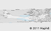 Silver Style Panoramic Map of Entre Lagos