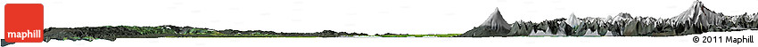 Satellite Horizon Map of OSORNO, darken, semi-desaturated