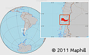 Gray Location Map of OSORNO