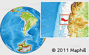 Physical Location Map of OSORNO, highlighted country