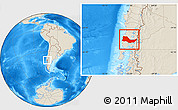 Shaded Relief Location Map of OSORNO