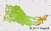 Physical Map of OSORNO, cropped outside