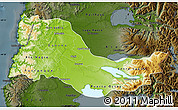 Physical Map of OSORNO, darken