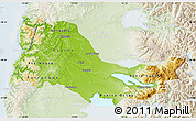 Physical Map of OSORNO, lighten