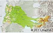 Physical Map of OSORNO, lighten, semi-desaturated