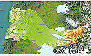 Physical Map of OSORNO, satellite outside