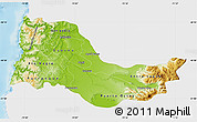 Physical Map of OSORNO, single color outside
