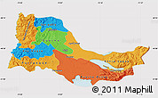 Political Map of OSORNO, cropped outside