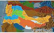 Political Map of OSORNO, darken