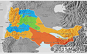 Political Map of OSORNO, desaturated