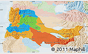 Political Map of OSORNO, lighten