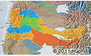 Political Map of OSORNO, semi-desaturated